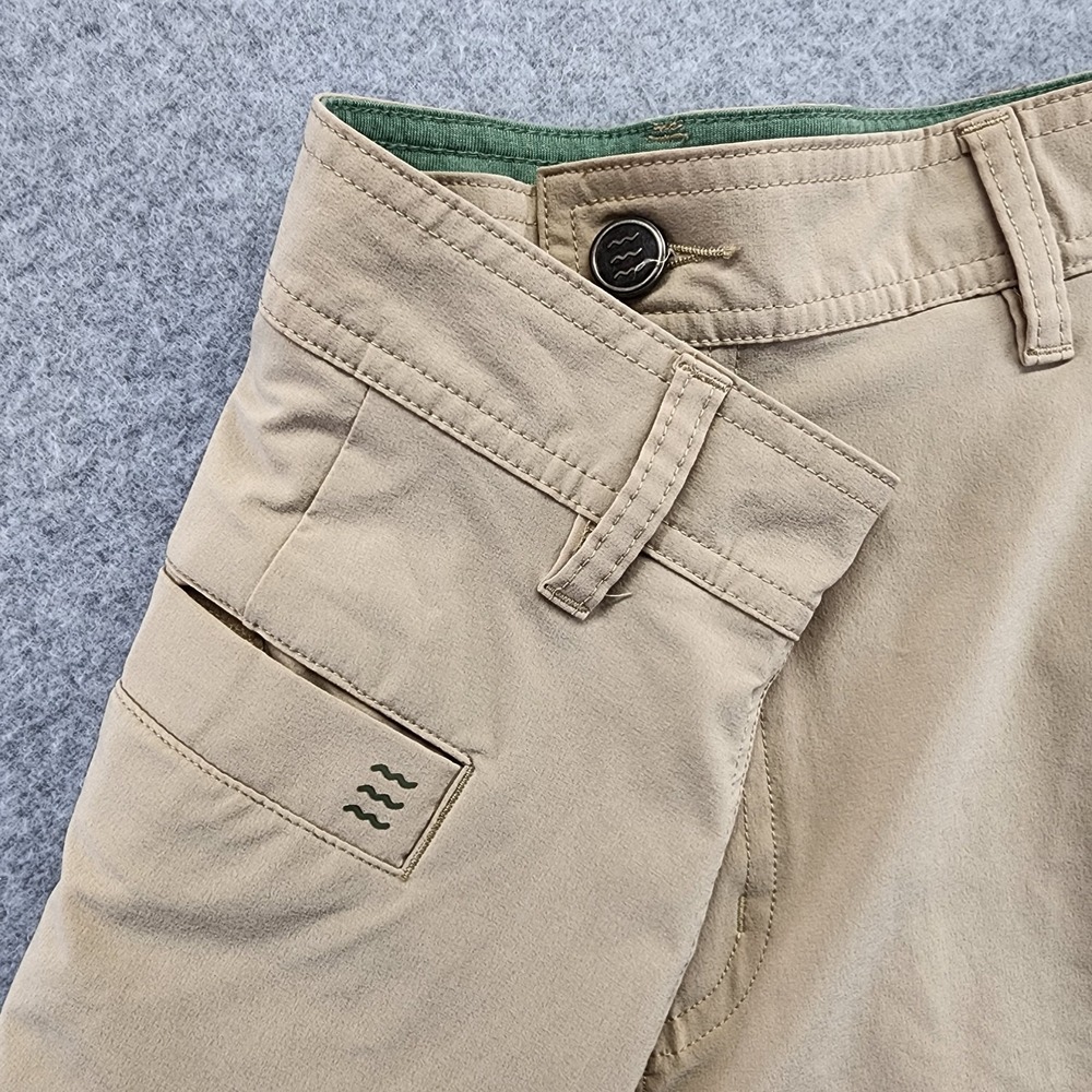 Free Fly Shorts Mens 34 Beige Performance Hybrid Stretch‎ Hiking Outdoors